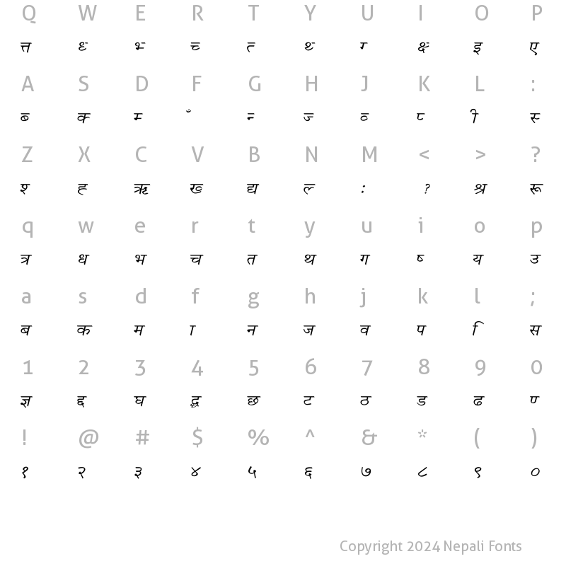 Character Map of NewScript1 Italic